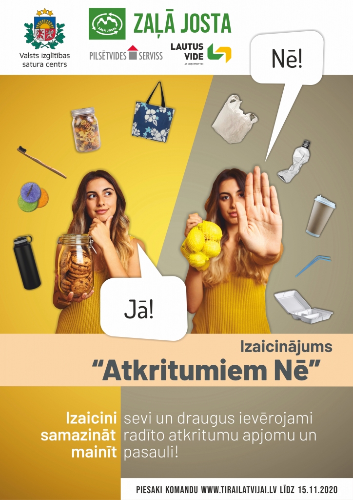 Skolēnu komandas sacīs atkritumiem NĒ, izmēģinot ieviest bezatkritumu dzīvesveidu savās ģimenēs