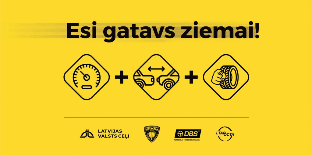 LVC: mainīgos laika apstākļos ceļi var apledot; aicina savlaicīgi aprīkot auto ar ziemas riepām