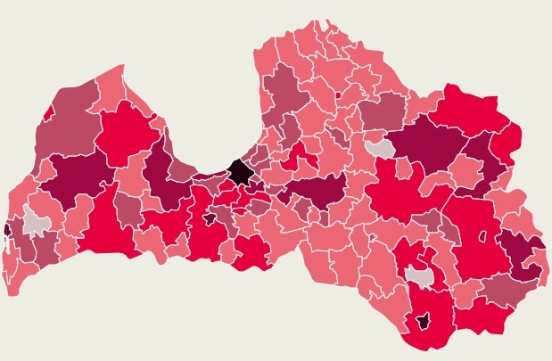 INFOGRAFIKA: Liepājā piektdien daudz saslimušie; Durbes novads mūspusē vienīgais bez inficētajiem 