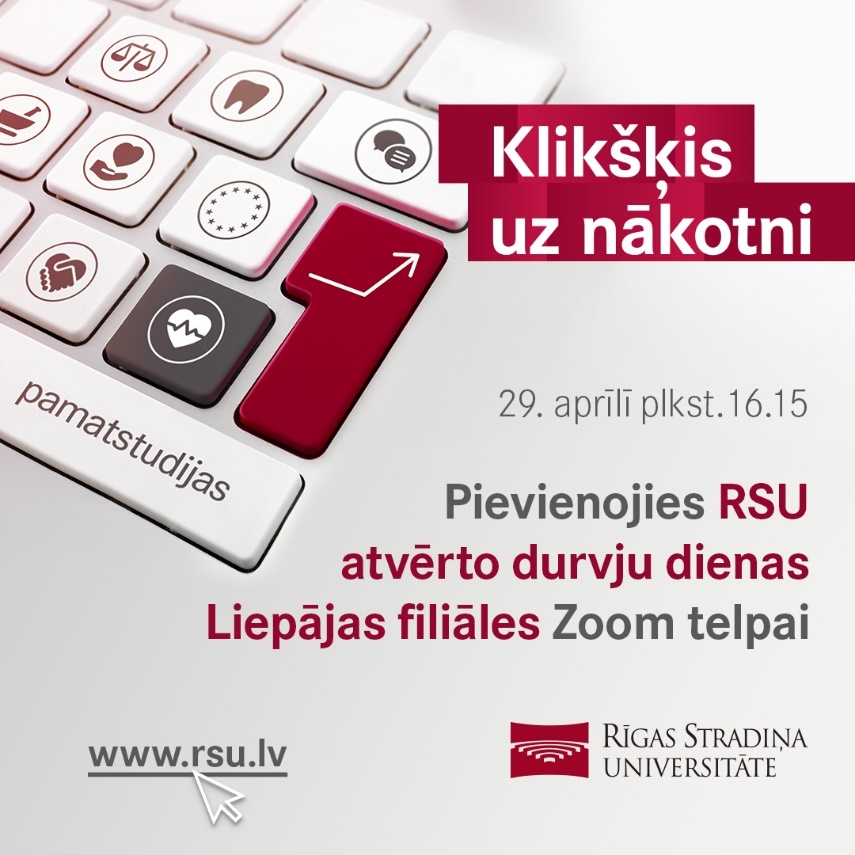 RSU Liepājas filiāle aicina uz virtuālu Atvērto durvju dienu 29. aprīlī