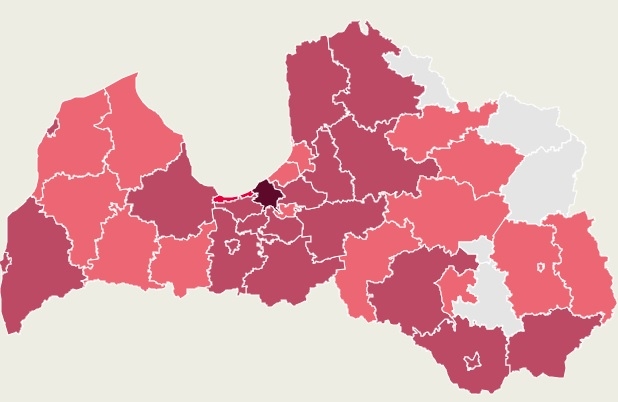 Jaunākā infografika par Covid-19 saslimušajiem Dienvidkurzemes novadā un Liepājā