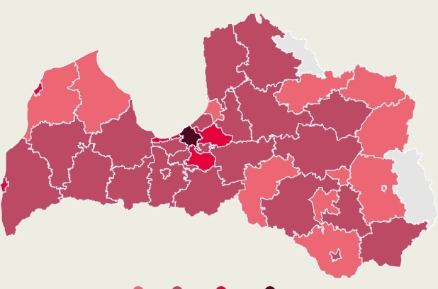 Jaunākā infografika par Covid-19 saslimušajiem Dienvidkurzemes novadā un Liepājā