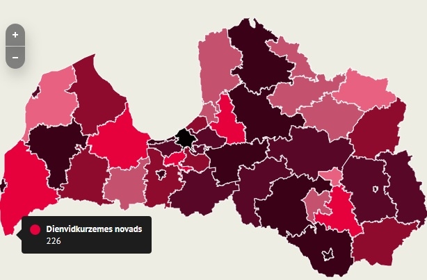 Situācija ar Covid-19 saslimušajiem Dienvidkurzemes novadā un Liepājā